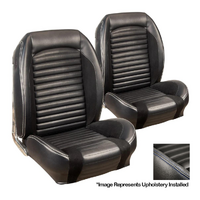 1964-65 Mustang Standard Sport-R Series Upholstery Set w/ Bucket Seats (Front Only) Blue Stitching