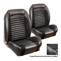 1964-65 Mustang Standard Sport-R Series Upholstery Set w/ Bucket Seats (Front Only) Grey Stitching