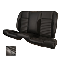 1964-65 Mustang Coupe Standard Sport-R Upholstery Set (Rear Only) Black Stitching
