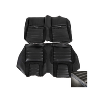 1964 1/2-66 Mustang Coupe Deluxe Pony Sport-R Series Upholstery Set (Rear Seat) Blue Stitching