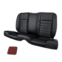 1964 1/2-66 Mustang Coupe Deluxe Rear Sport II Kit Seat Upholstery Set w/ Sport Foam (No Logo) Dark Red