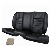 1964 1/2-66 Mustang Coupe Deluxe Rear Sport II Kit Seat Upholstery Set w/ Sport Foam (with Logo, No Console) White