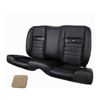 1964 1/2-66 Mustang Coupe Deluxe Rear Sport II Kit Seat Upholstery Set w/ Sport Foam (with Logo, No Console) Parchment