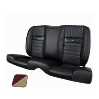1964 1/2-66 Mustang Coupe Deluxe Rear Sport II Kit Seat Upholstery Set w/ Sport Foam (with Logo, No Console) Emberglow & Parchment