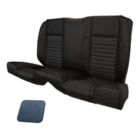 1964-65 Mustang Coupe Standard Rear Sport II Kit Seat Upholstery Set w/ Sport Foam (No Console) Blue