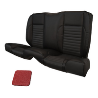 1964-65 Mustang Coupe Standard Rear Sport II Kit Seat Upholstery Set w/ Sport Foam (No Console) Bright Red