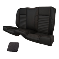 1964-65 Mustang Coupe Standard Rear Sport II Kit Seat Upholstery Set w/ Sport Foam (No Console) Black