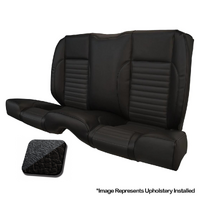 1968 Mustang Coupe Standard Rear Sport II Kit Seat Upholstery Set w/ Sport Foam (No Console) Black