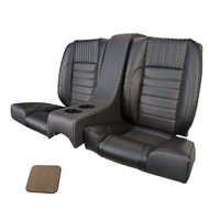 1964 1/2-66 Mustang Coupe Deluxe Rear Sport II Kit Seat Upholstery Set w/ Sport Foam (No Logo, with Console) Palomino
