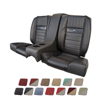 1964 1/2-66 Mustang Coupe Deluxe Rear Sport II Kit Seat Upholstery Set w/ Sport Foam (Pony Logo, with Console)