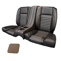 1964-65 Mustang Coupe Standard Sport II Rear Upholstery Set w/ Sport Foam (With Console) Palomino