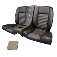 1964-65 Mustang Coupe Standard Sport II Rear Upholstery Set w/ Sport Foam (With Console) White