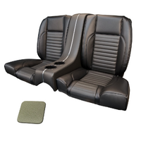 1964-65 Mustang Coupe Standard Sport II Rear Upholstery Set w/ Sport Foam (With Console) Light Ivy Gold