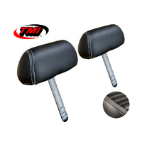 1968 Mustang Headrest Cover for TMI Sport-R Seats (1 Pair) Black Stitching