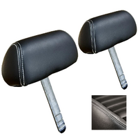 1969 Mustang Headrest Cover for TMI Sport-R Seats (1 Pair) White Stitching