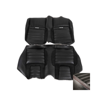 1964 1/2-66 Mustang Convertible Deluxe Pony Sport-R Series Upholstery Set (Rear Only) Red Stitching