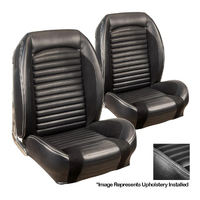 1964-65 Mustang Convertible Standard Sport-R Series Upholstery Set w/ Bucket Seats (Full Set) Grey Stitching
