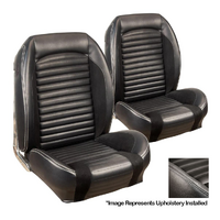1964-65 Mustang Convertible Standard Sport-R Series Upholstery Set w/ Bucket Seats (Full Set) White Stitching