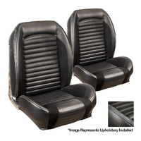 1964-65 Mustang Fastback Standard Sport-R Series Upholstery Set w/ Bucket Seats (Full Set) Blue Stitching