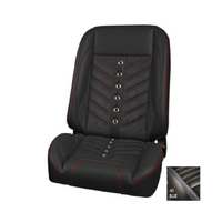 1964-67 Mustang Convertible Sport VXR Upholstery Set w/ Low Back Bucket Seats (Full Set) Blue Stitching, Brass Grommets