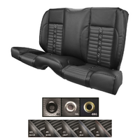 1964-70 Mustang Convertible Sport-XR Upholstery Set (Rear Only) Premium Vinyl, Black Stitching, Steel Grommets