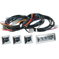 Universal Chrome Power Window Switch Kit - 4 Windows