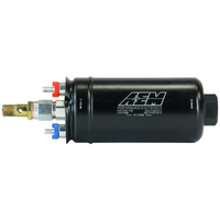 400LPH High Pressure Inline Fuel Pump (M18x1.5 Female Inlet to M12x1.5 Male Outlet)