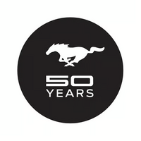Mustang 50 Years Windshield Decal - 3" Round