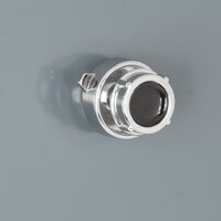 Chrome W/Black Dot Front & Chrome Rear Metal Knob Set (Pair)