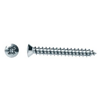 #8 x 1.25" Phillips Oval Head Type A Self-Tapping Screw Chrome