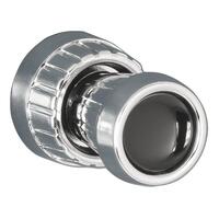 Chrome W/Black Dot Front & Chrome Rear Metal Knob Set (Pair)