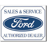 Ford Logo  Large Metal Tin Sign 31.7cm X 40.6cm Genuine American Made