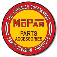 MOPAR Parts  Round Metal Tin Sign 29.8cm Diameter Genuine American Made