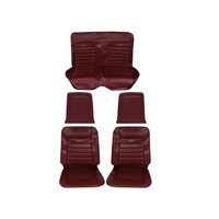 1966 Mustang Coupe Full Set Pony Upholstery (Dark Red)