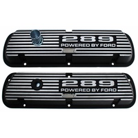 Finned Aluminium Valve Covers 289 Powered By Ford Black Wrinkle