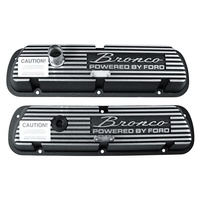 Finned Aluminium Valve Covers Bronco Powered By Ford Black Wrinkle