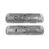 Finned Aluminium Valve Covers Cougar Polished