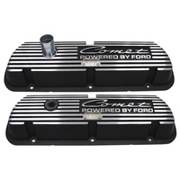 Finned Aluminium Valve Covers Comet Powered By Ford Black Wrinkle