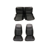 1970 Mustang Mach 1 Upholstery Full Set (Black with Black Stripe)