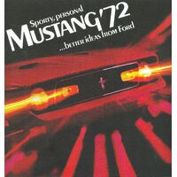 1972 Mustang Sales Brochure