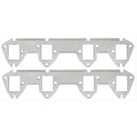 MR Gasket Layered Aluminium Exhaust Manifold Gasket Set Ford FE 332 352 360 390 - Rectangle Port