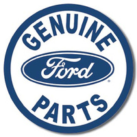 Ford – Genuine Parts – Round Metal Tin Sign 29.8cm Diameter Genuine American Made
