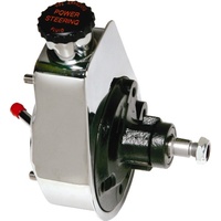 Borgeson Power Steering Pump, Chrome - GM Pressure