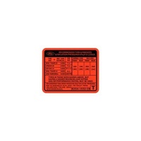 XE Falcon ZK Fairlane FD LTD Tyre Placard Decal