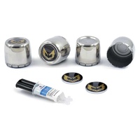 1977 - 1981 Pontiac Trans AM Snowflake Wheel Center Cap & Gold Bird Emblem Kit Set of 4