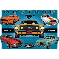 Mustang Since 1964 – Large Metal Tin Sign 46cm X 31cm Die Cut & Embossed