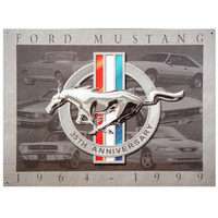 Ford Mustang  35th Anniversary  Large Metal Tin Sign 31.7cm X 40.6cm Genuine American Made