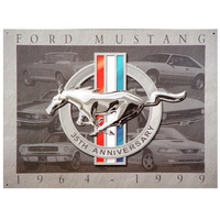 Ford Mustang – 35th Anniversary – Large Metal Tin Sign 31.7cm X 40.6cm Genuine American Made