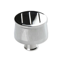 MR Gasket Oil Breather Cap - Chrome Plated Aluminium with Ball Milled Top