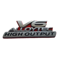 Genuine Holden V6 Alloytec High Output Badge, Satin Chrome *DISCONTINUED